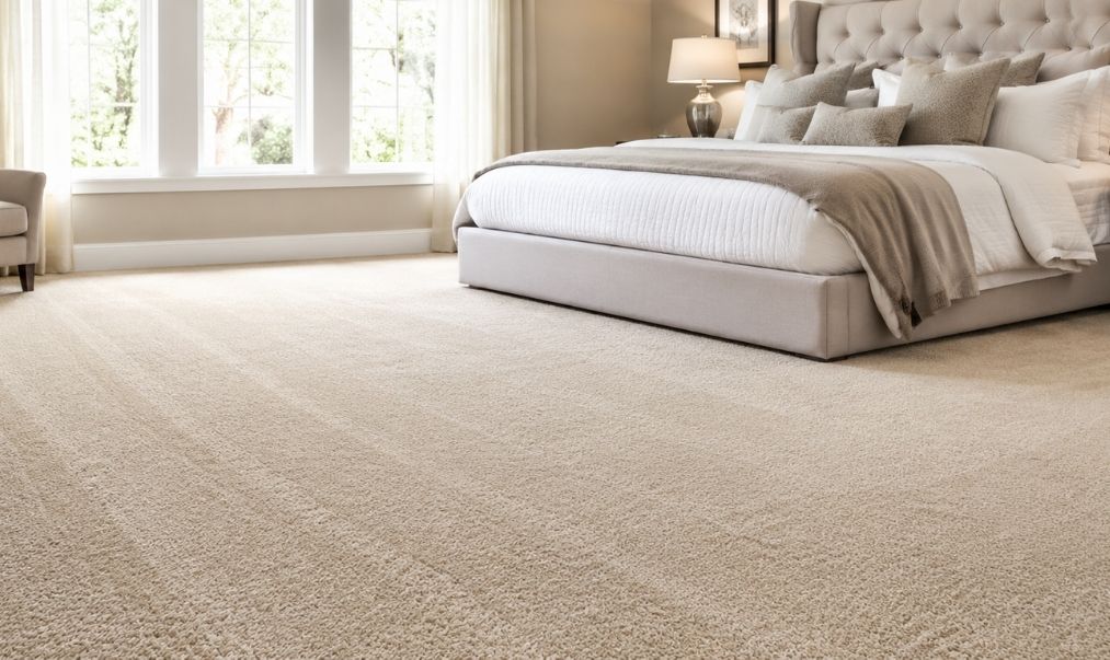 Clean carpet in a bedroom