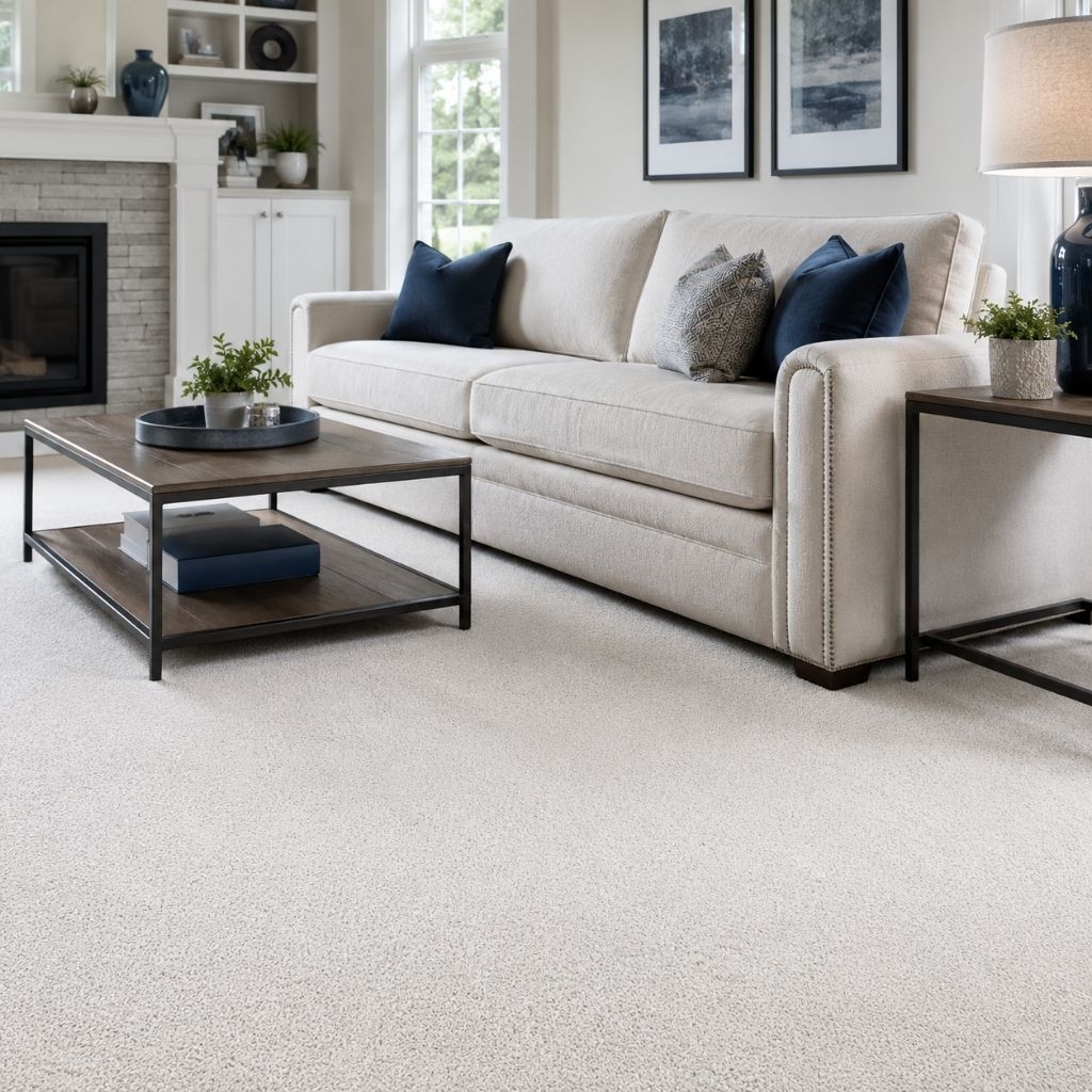 Clean and fresh living room furniture in a bright home