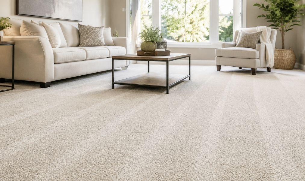 Clean carpet in a living room