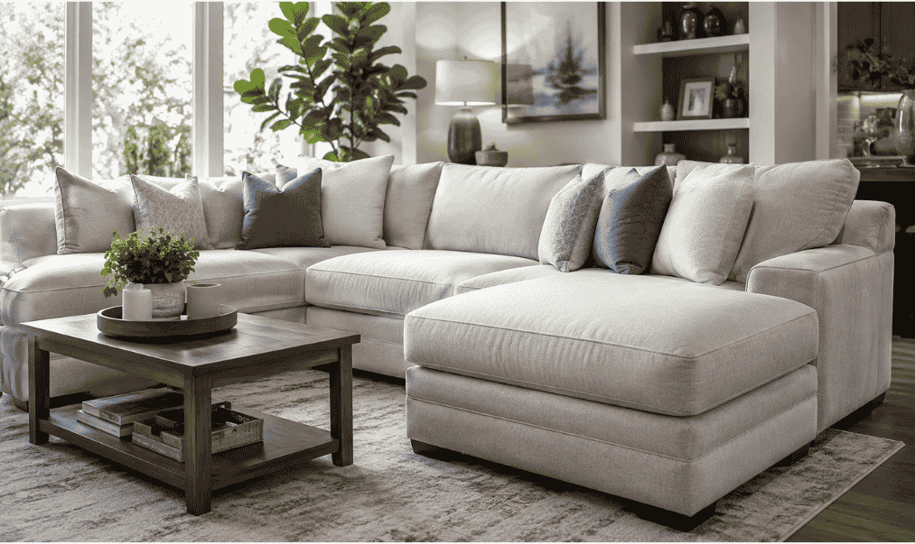 Sectional upholstery cleaning